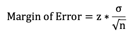 Margin of error formula