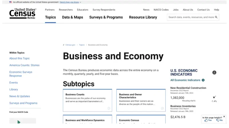 Market Research Tools US Census