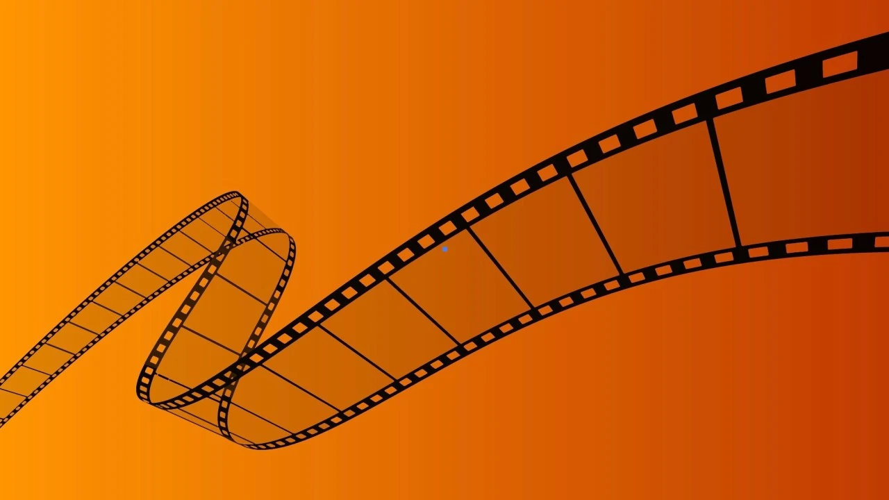 An abstract image of a roll of film strip.